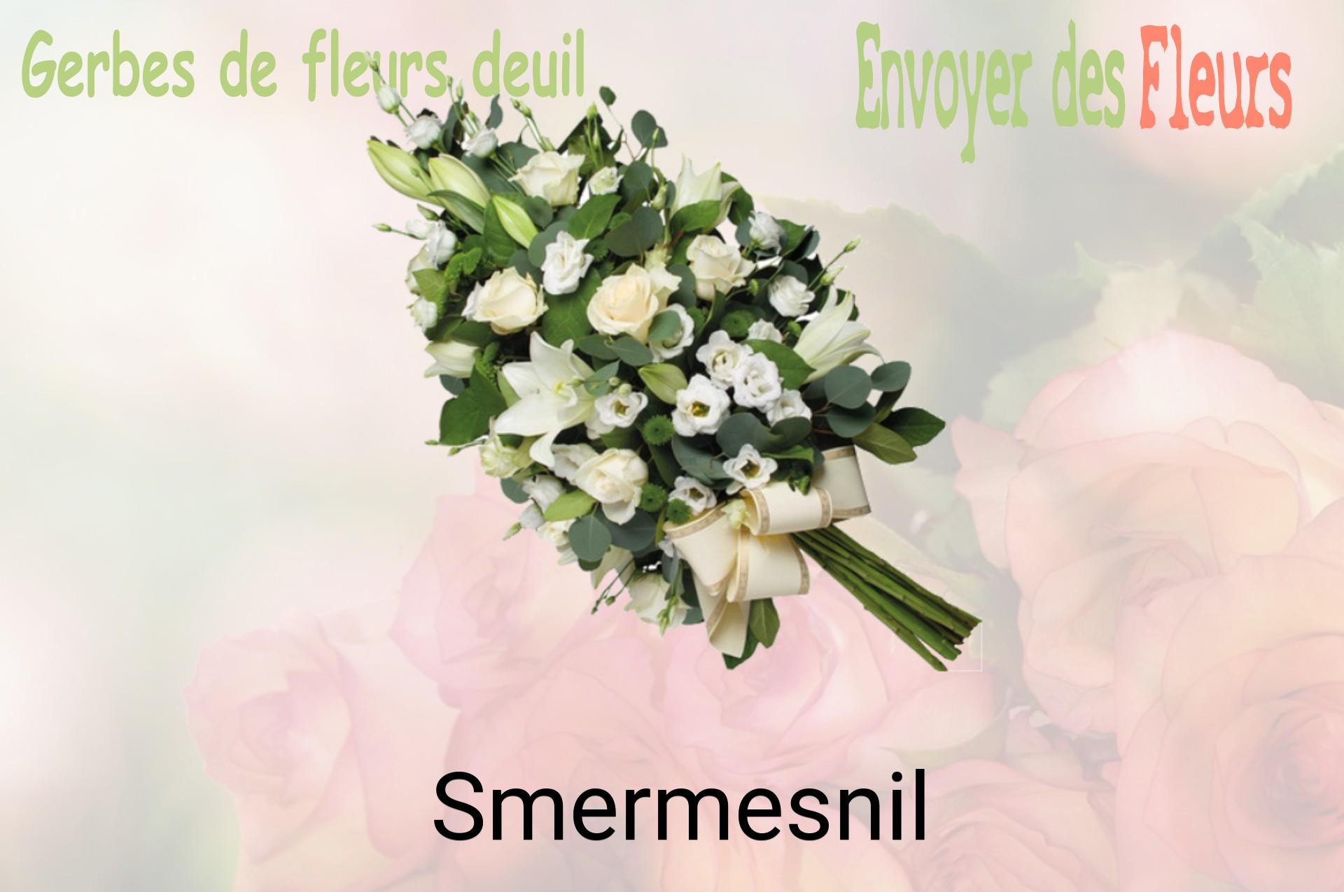 Gerbe de fleurs de deuil livrée à Smermesnil